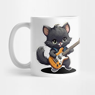 Cat With a Bass Guitar Mug